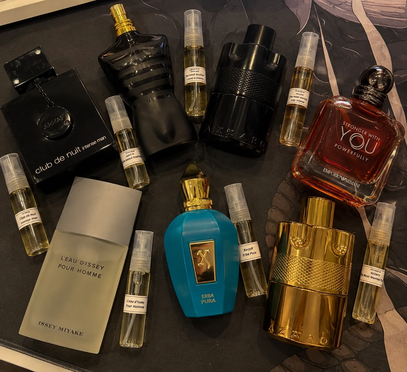 Decants de perfume en frascos de vidrio